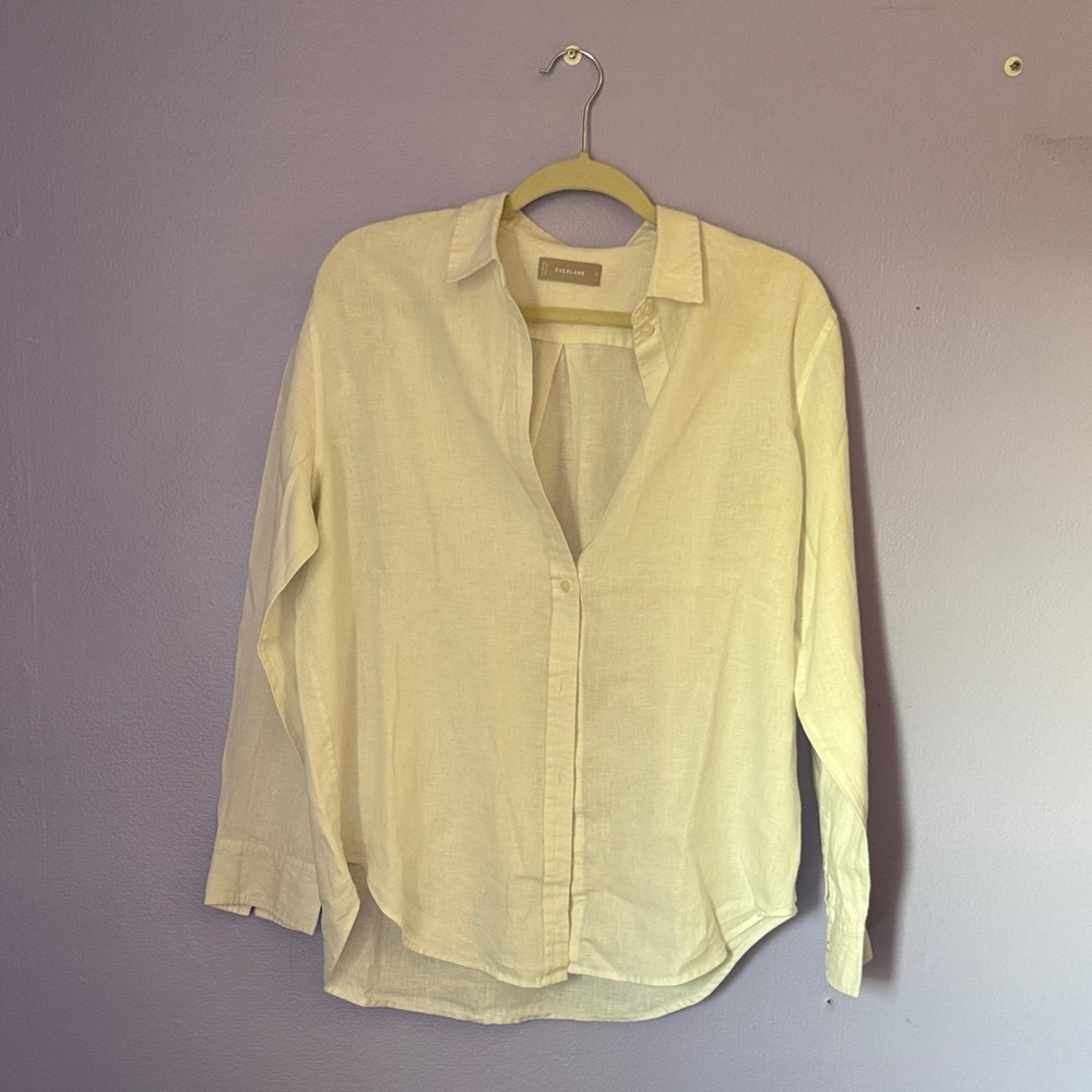 Everlane White/Off-White Button Down Shirt